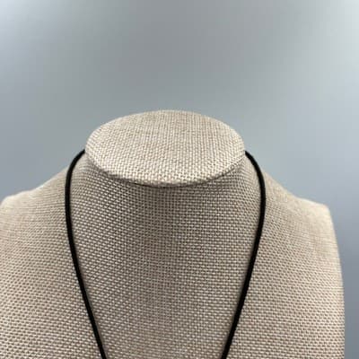 Vintage Carved Turtle Pendant Necklace Faux Shell Cord 20" Beach Boho Tropical - Thumbnail 3