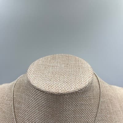 Vintage Silver Tone Purple Oval Stone Necklace Rhinestone Halo Adjustable Chain - Thumbnail 2