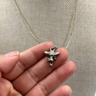 Vintage Gold Tone Angel Cherub Pendant Necklace Dainty Chain Minimal Jewelry - Thumbnail 4