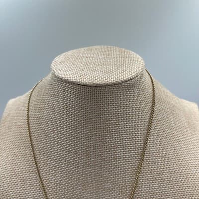 Vintage Gold Tone Angel Cherub Pendant Necklace Dainty Chain Minimal Jewelry - Thumbnail 3