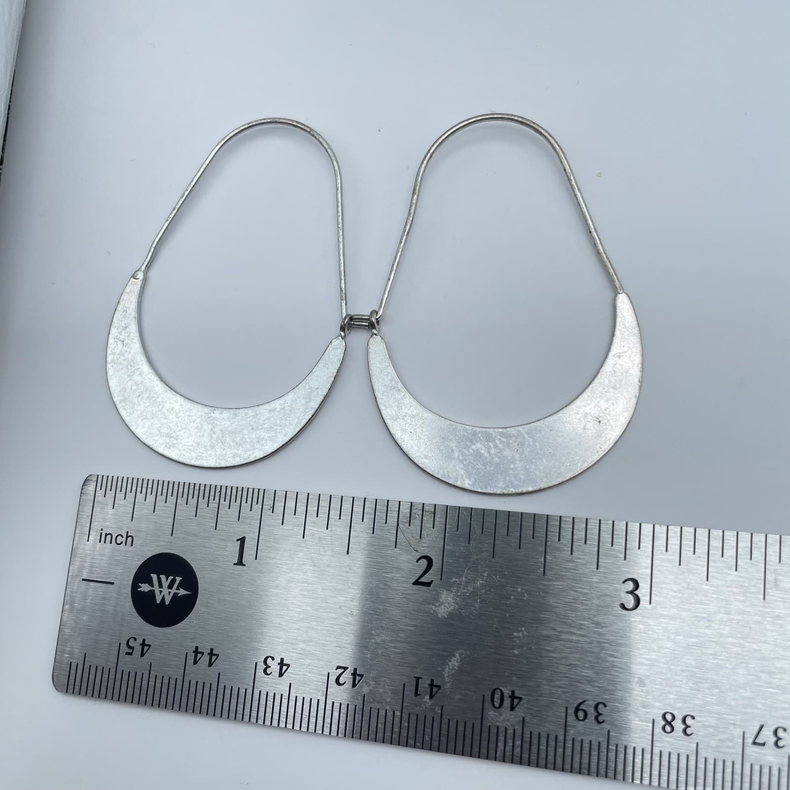 Vintage Boho Silver Moon and Star Drop Earrings Celestial Rhinestone Statement - Thumbnail 8