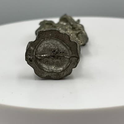 Vintage Hammered Metal Figural Statue Native Warrior Sculpture Small Figurine - Thumbnail 5