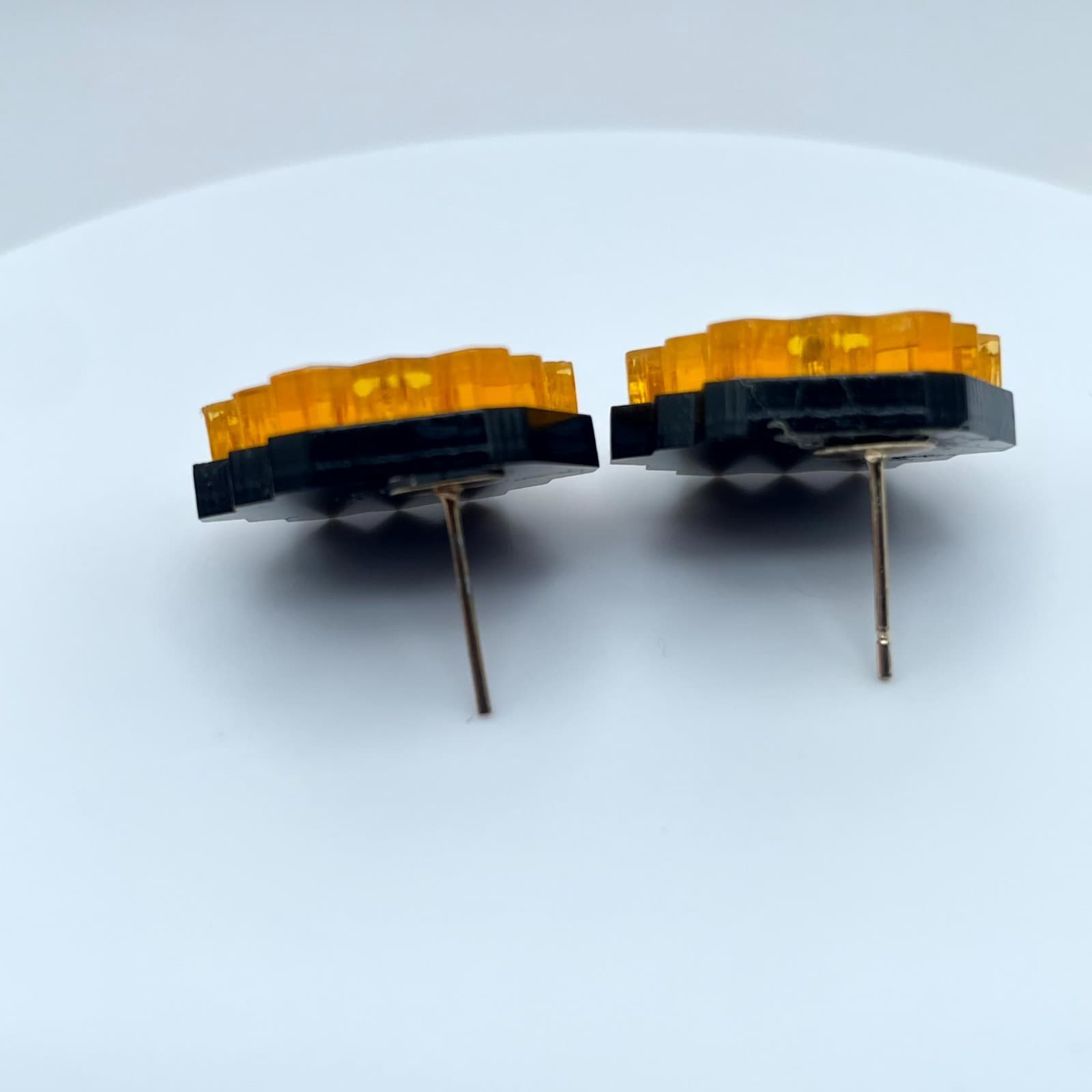 Contemporary Gold-Tone James Webb Space Telescope (JWST) Mirror Stud Earrings - Thumbnail 7