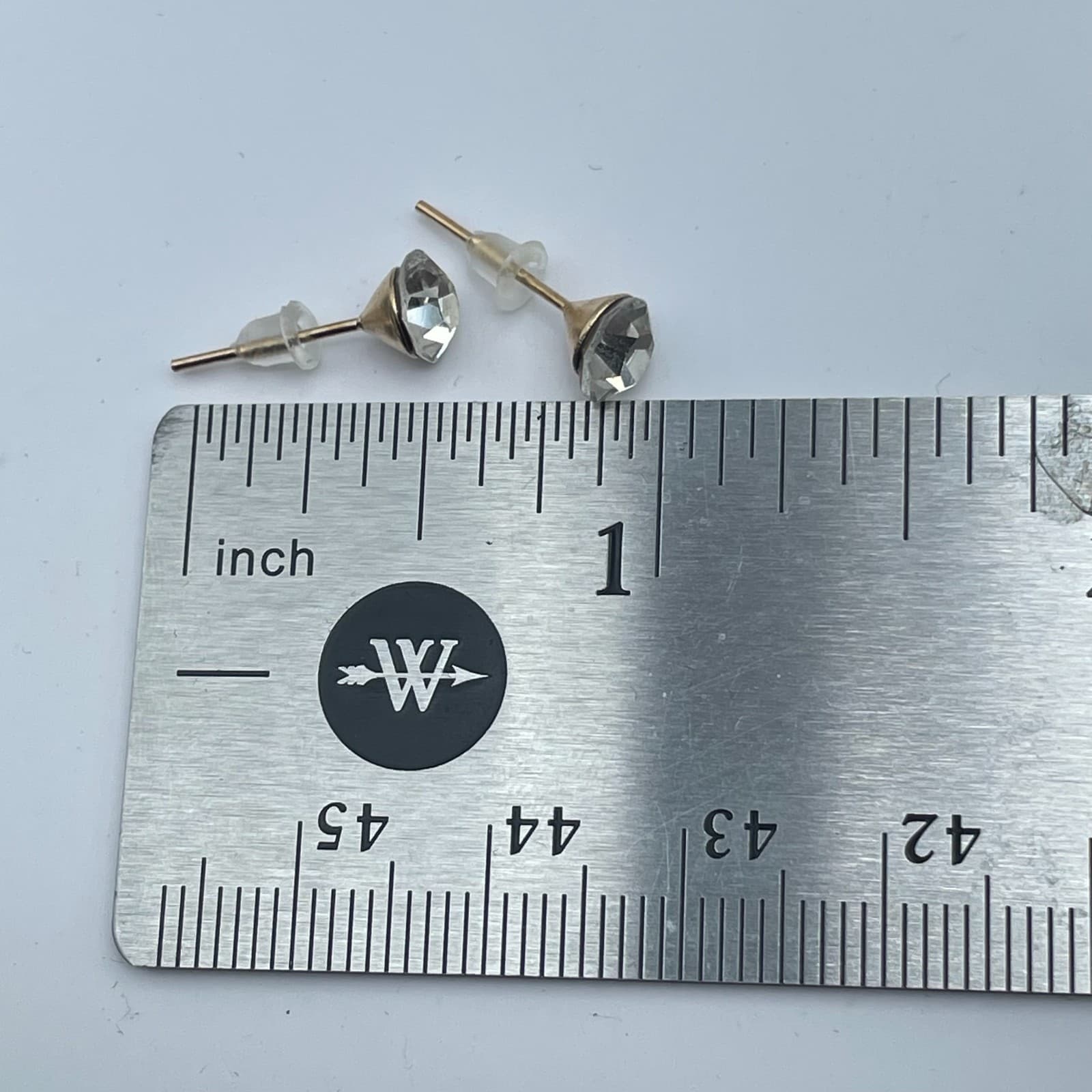 Vintage Y2K Gold Tone Eye Faux Pearl & Rhinestone Stud Earring Set Jewelry - Thumbnail 14