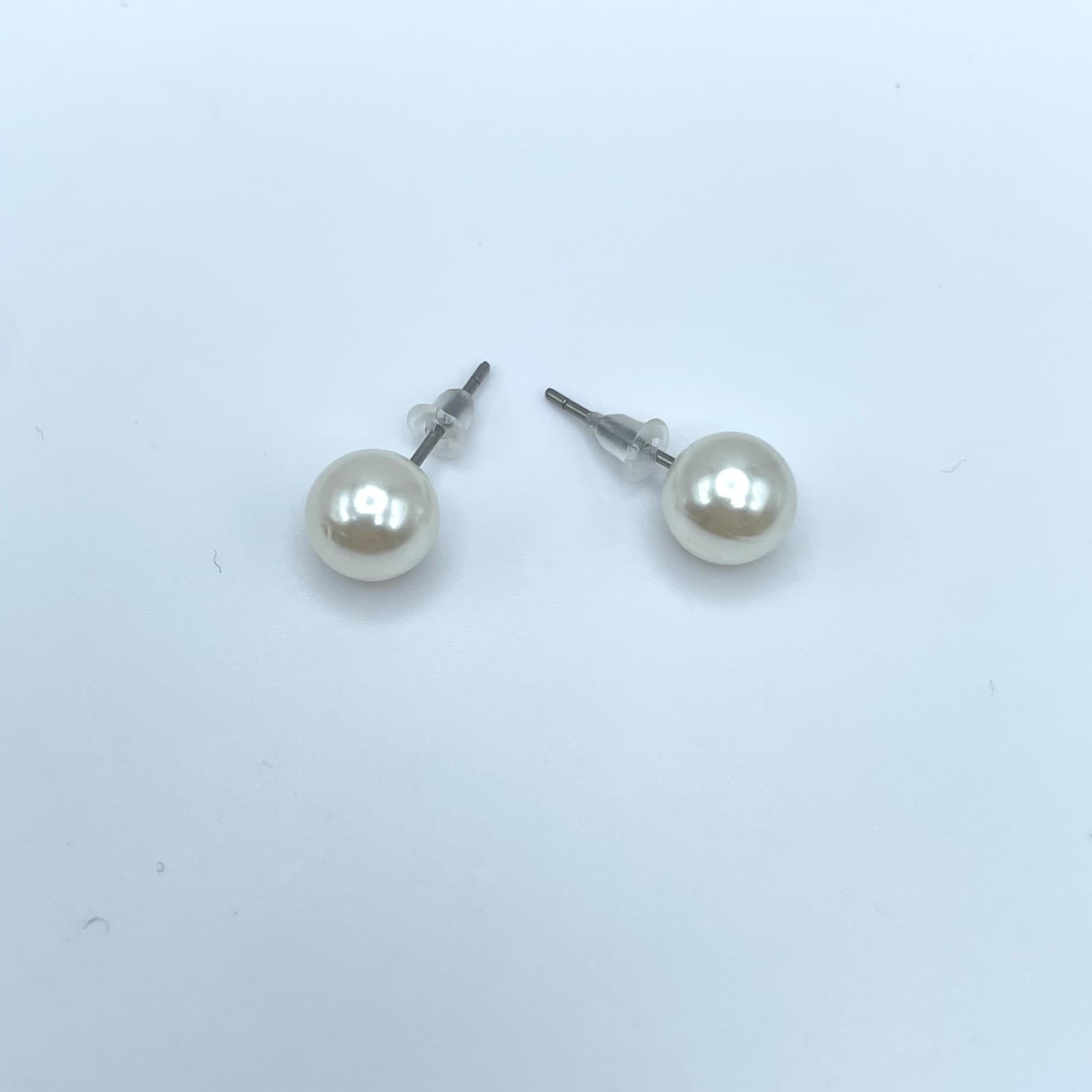 Vintage Y2K Gold Tone Eye Faux Pearl & Rhinestone Stud Earring Set Jewelry - Thumbnail 6