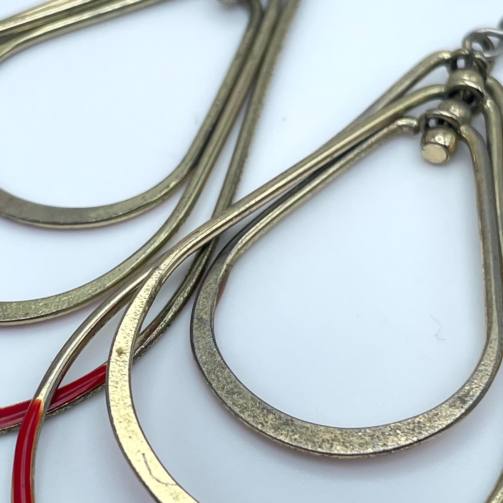 VTG Gold-Tone Classic Bohemian Enamel Coated Metal Dangle French Hook Earrings - Thumbnail 6