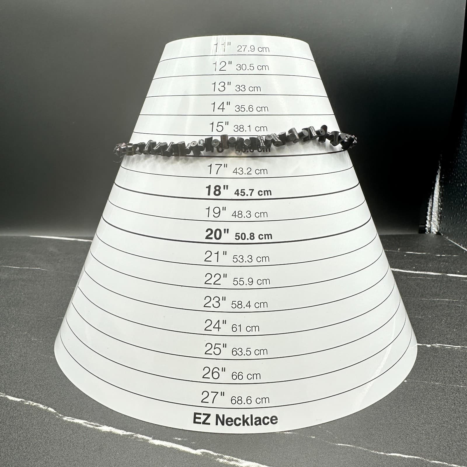 Vintage 90s Gold Tone Black Tube Beaded Necklace Women's Classic Jewelry - Thumbnail 8