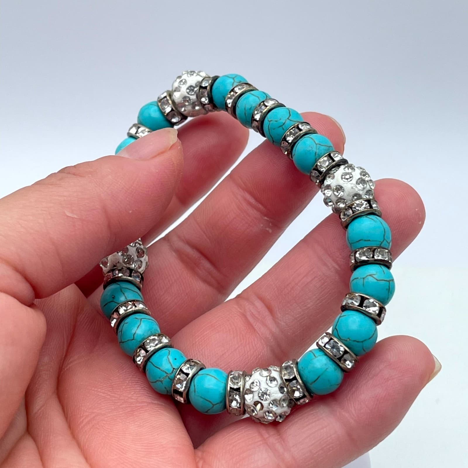 Vintage-Inspired Gold-Tone Beads Sea Turtle Motif Novelty Stretch Bracelet - Thumbnail 17