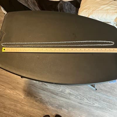 Vintage Silver Tone Multi Twisted Rope Chain Necklace Layered Long Statement - Thumbnail 7