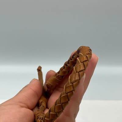 Vintage Braided Leather Cord Bracelet Adjustable Brown Woven Wrap Unisex Casual - Thumbnail 6