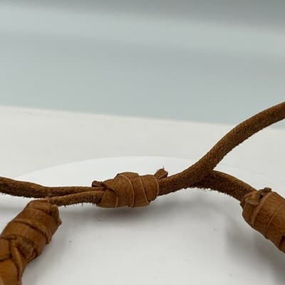 Vintage Braided Leather Cord Bracelet Adjustable Brown Woven Wrap Unisex Casual - Thumbnail 4