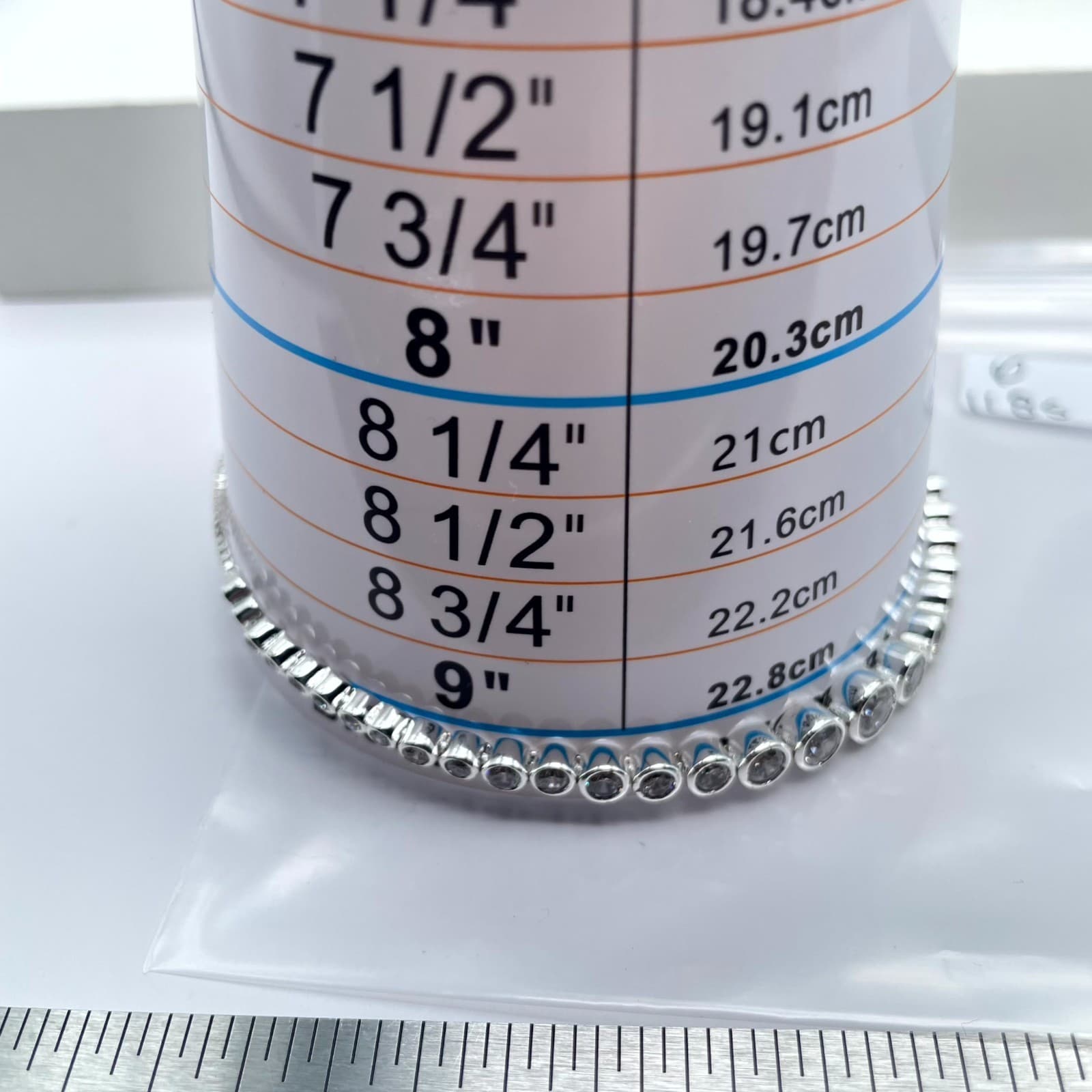 Bolo-Style Silver-Tone Romantic Rhinestone Beaded Heart Motif Slider Bracelet - Thumbnail 2