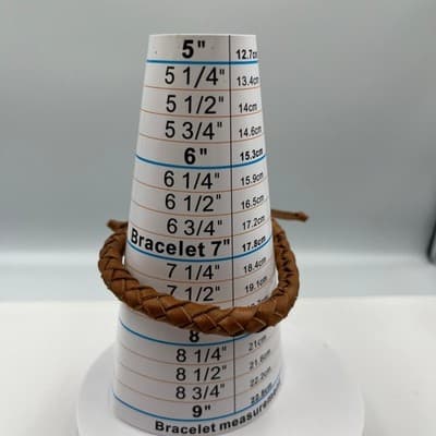 Vintage Braided Leather Cord Bracelet Adjustable Brown Woven Wrap Unisex Casual - Thumbnail 8
