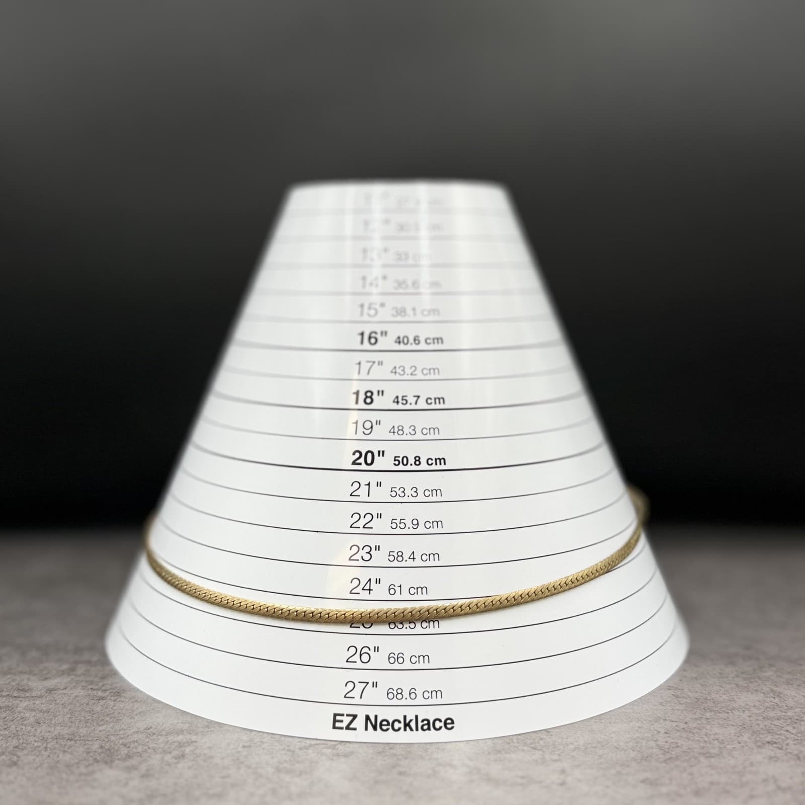 Vintage Gold Tone Herringbone Chain Necklace Sleek Minimalist Classic - Thumbnail 9