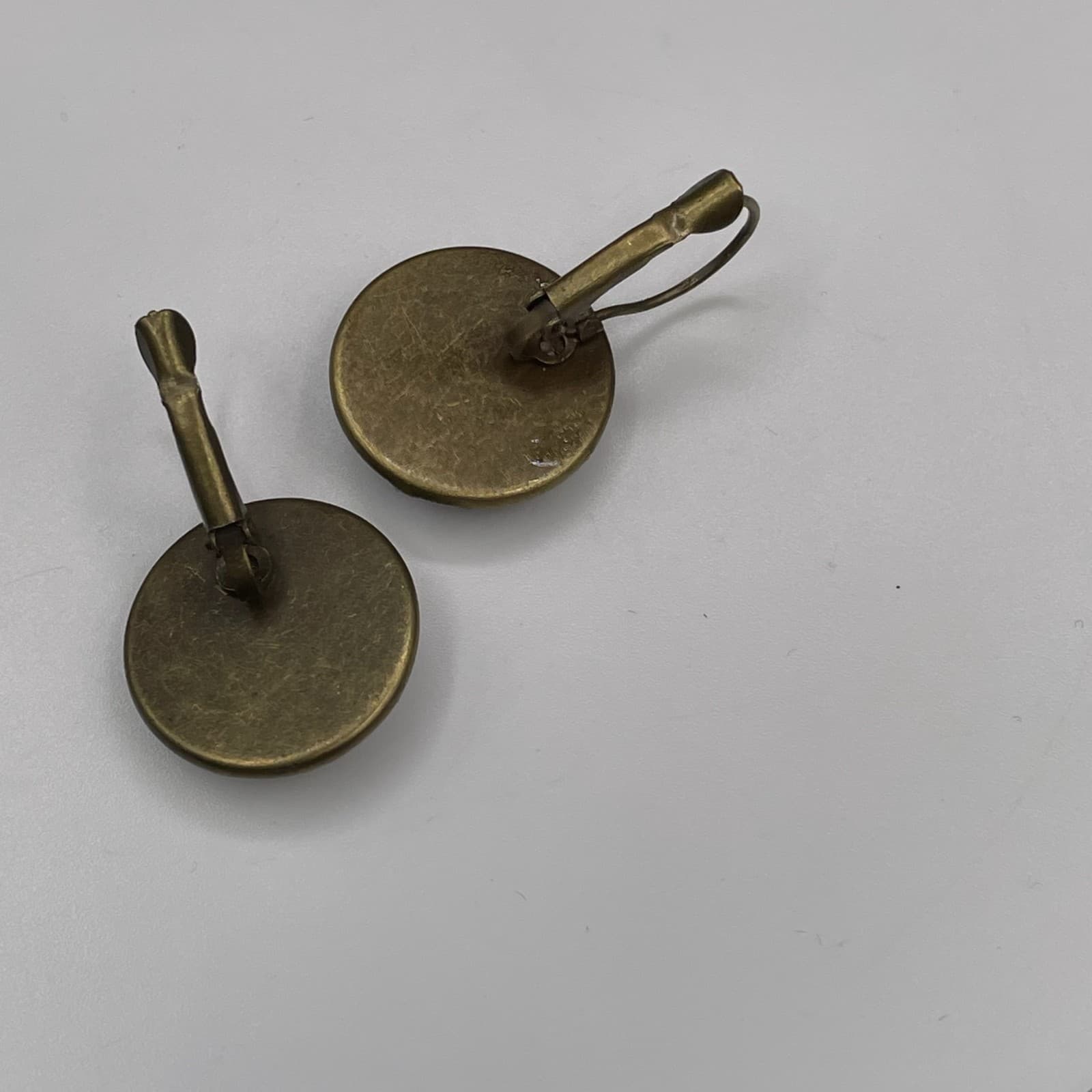 Kaleidoscope Glass Dome Earrings Red Yellow Mandala Boho Art Statement - Thumbnail 6