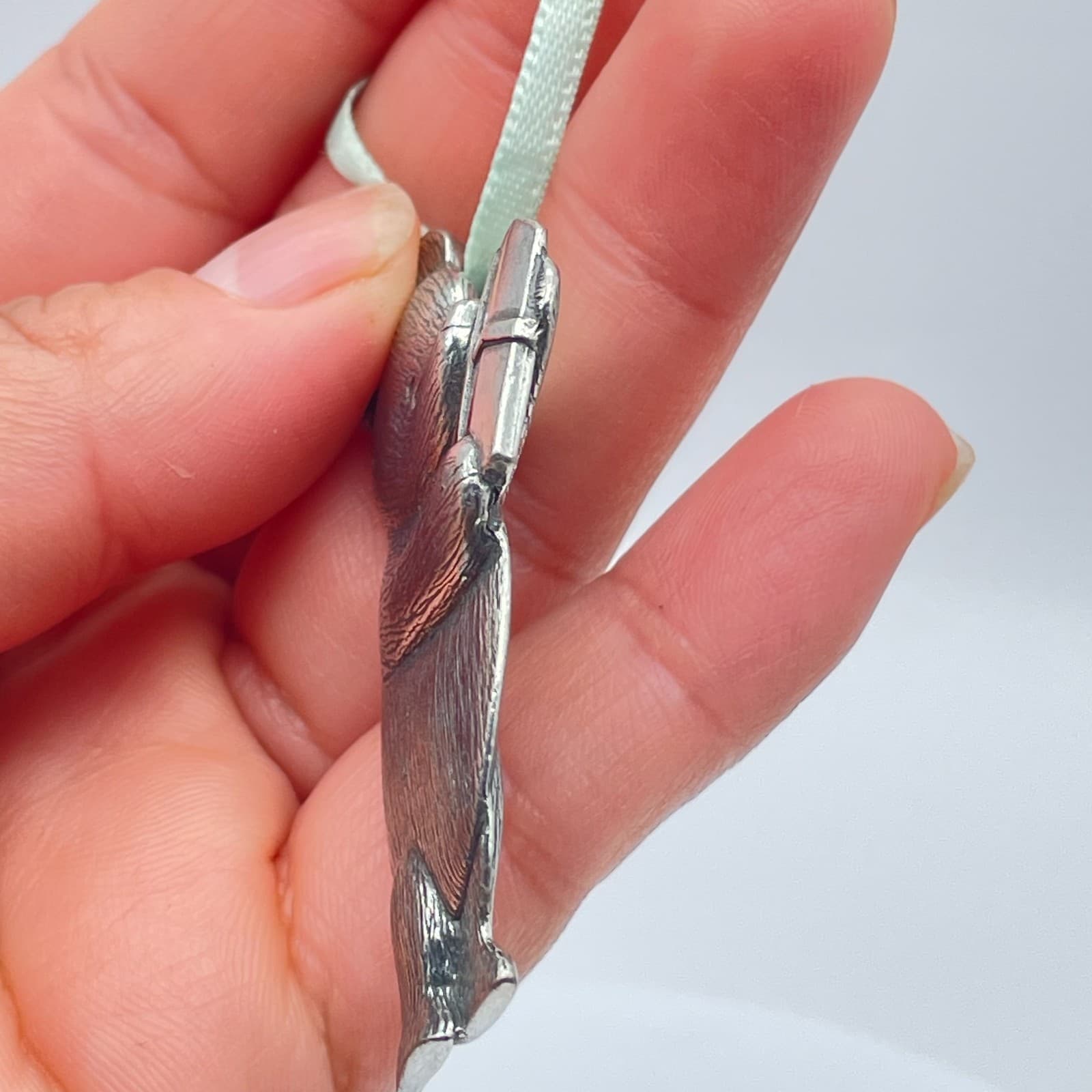 Vintage 90s Disney Danforth Pewter Win Bear Pendant Silver Tone Jewelry - Thumbnail 7