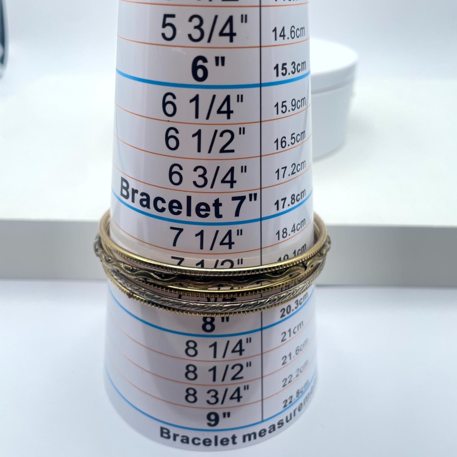 Vintage Gold-Tone Classic Fashion Oxidize Metal Slide Bunch Bangle Bracelet Set - Thumbnail 2