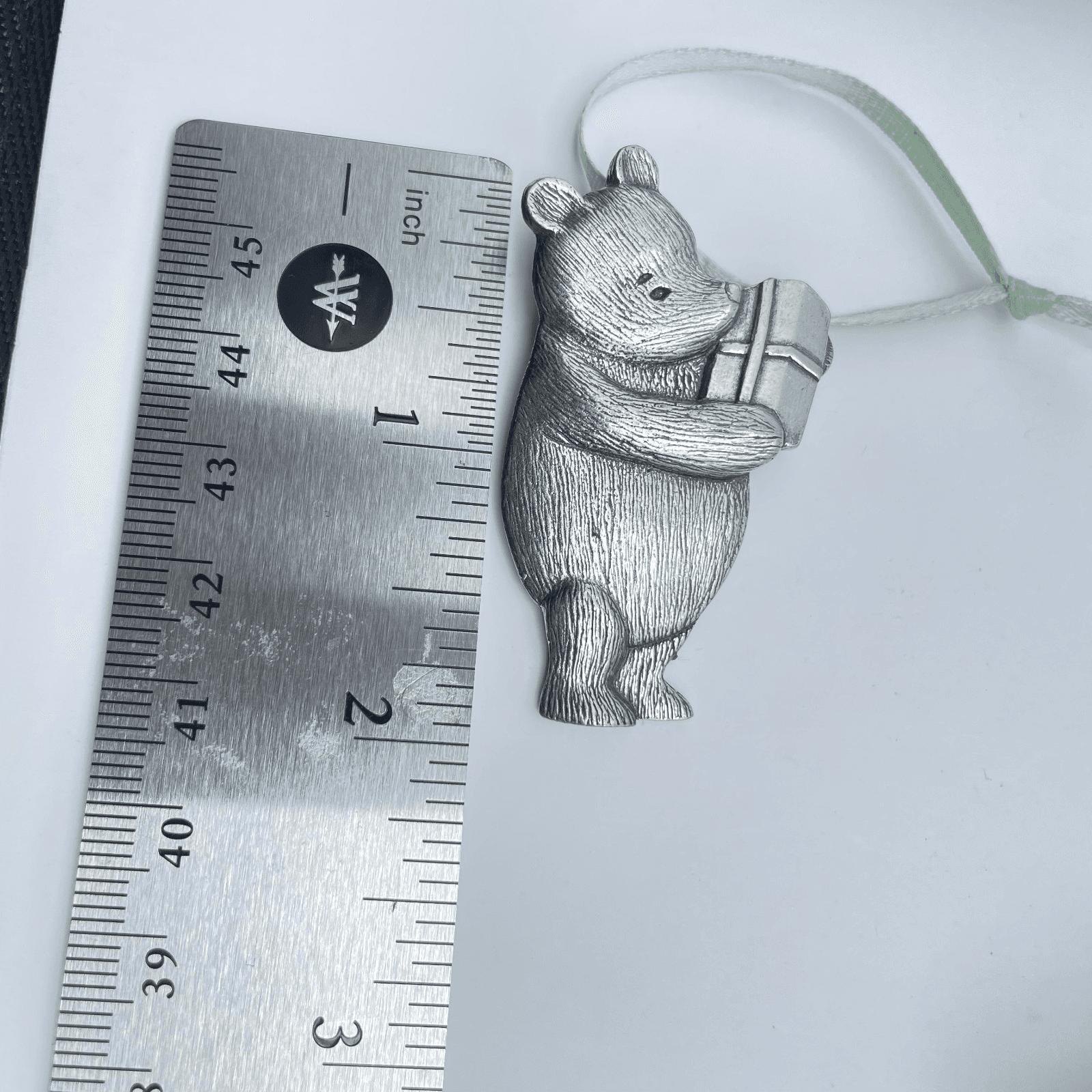 Vintage 90s Disney Danforth Pewter Win Bear Pendant Silver Tone Jewelry - Thumbnail 8