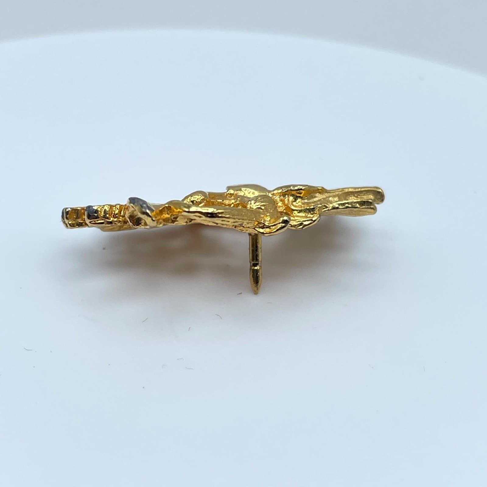 Christmas Themed Gold-Tone "Jesus is the Reason for the Season" Angel Brooch Pin - Thumbnail 7