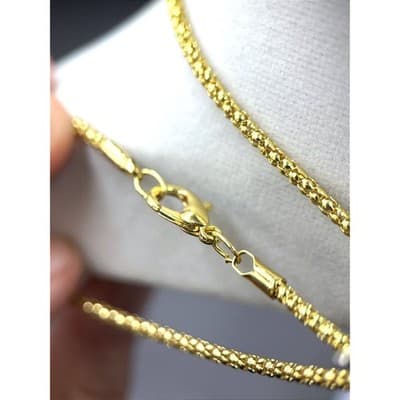 VTG Gold Leaf Filigree Pendant Necklace Boho Statement Chain Y2K Style - Thumbnail 10