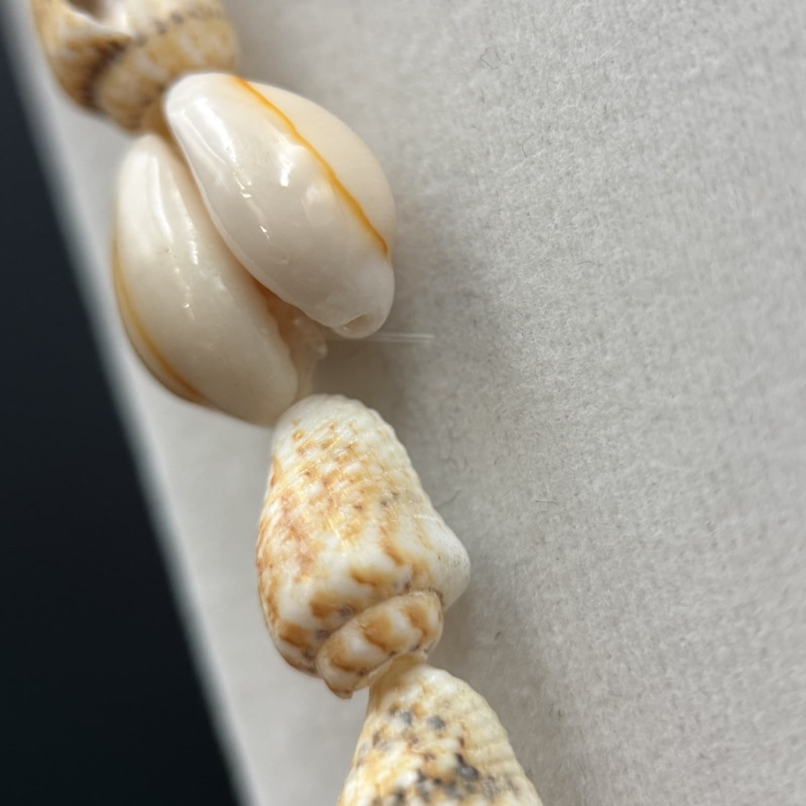 Vintage Cream Natural Shell Mixed Bead Necklace Beach Boho Surfer Style - Thumbnail 10