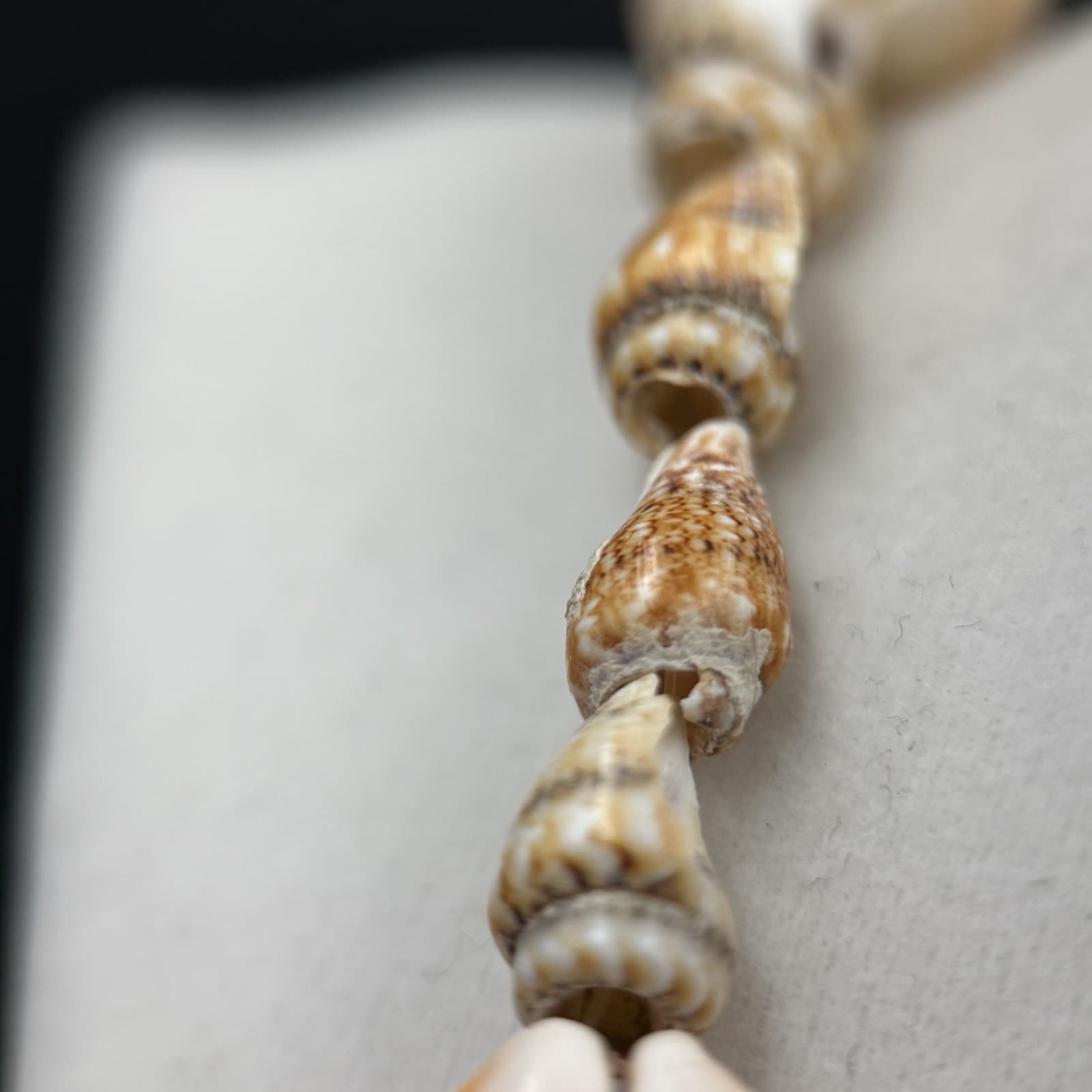 Vintage Cream Natural Shell Mixed Bead Necklace Beach Boho Surfer Style - Thumbnail 9