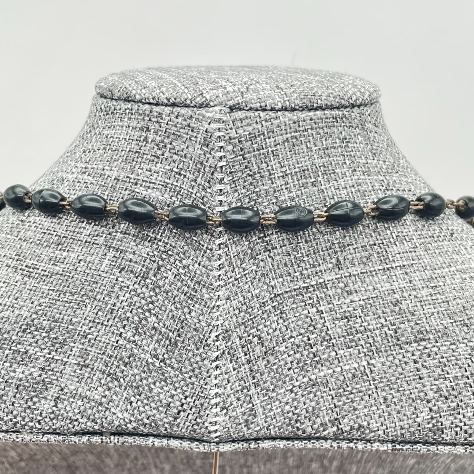 Silver-Tone Black Beads Rosary Crucifix Miraculous Medal Pendant "Inri" Necklace - Thumbnail 10