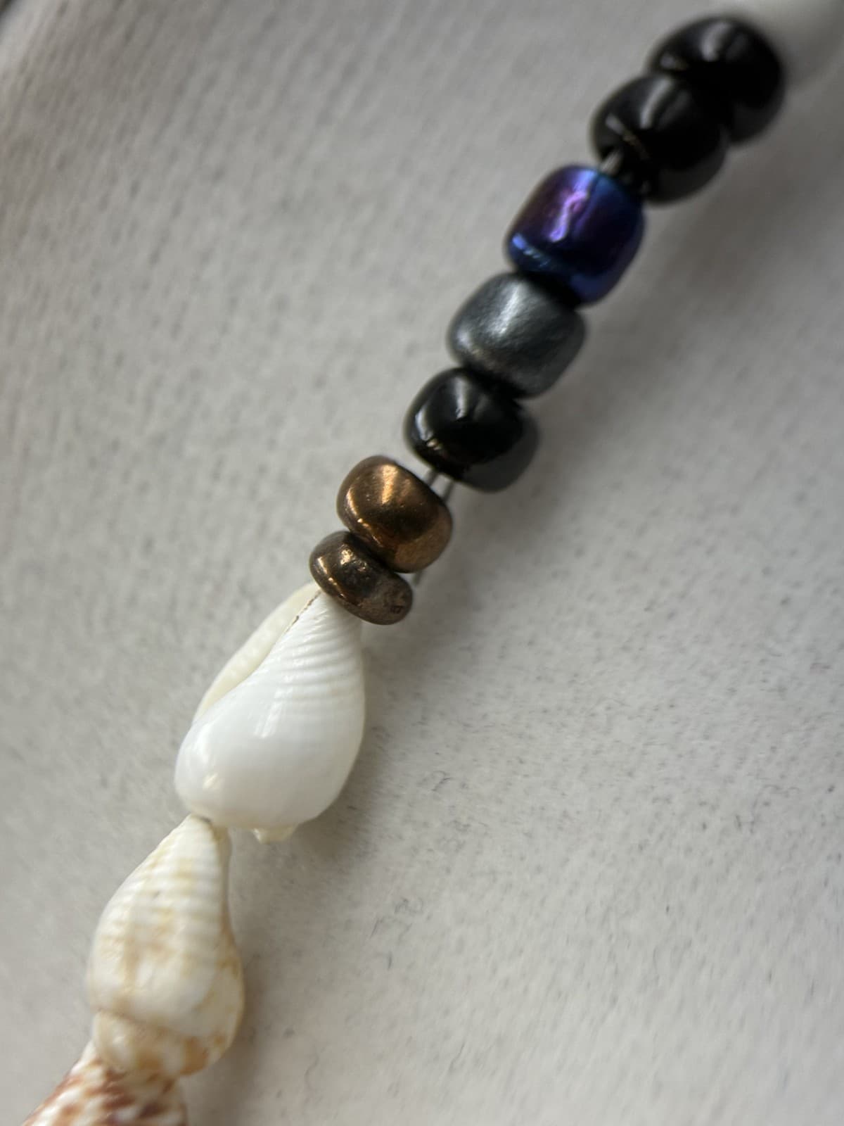 Vintage Multi-Color Shell & Glass Bead Layered Necklace Boho Y2K - Thumbnail 9