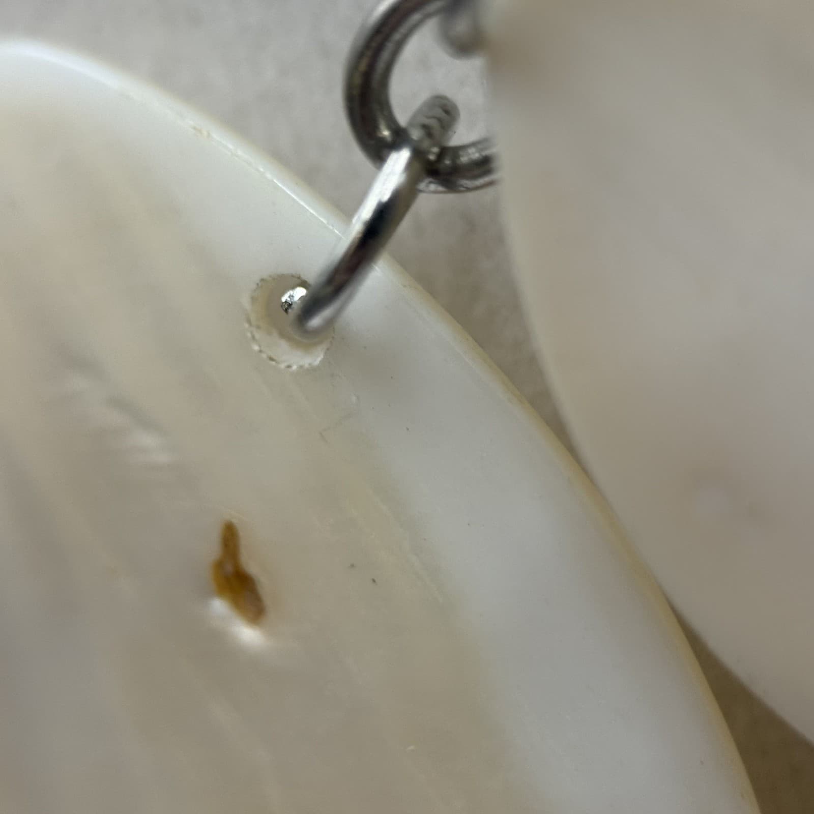 Vintage Cream Mother of Pearl Teardrop Bib Necklace Boho Statement - Thumbnail 12