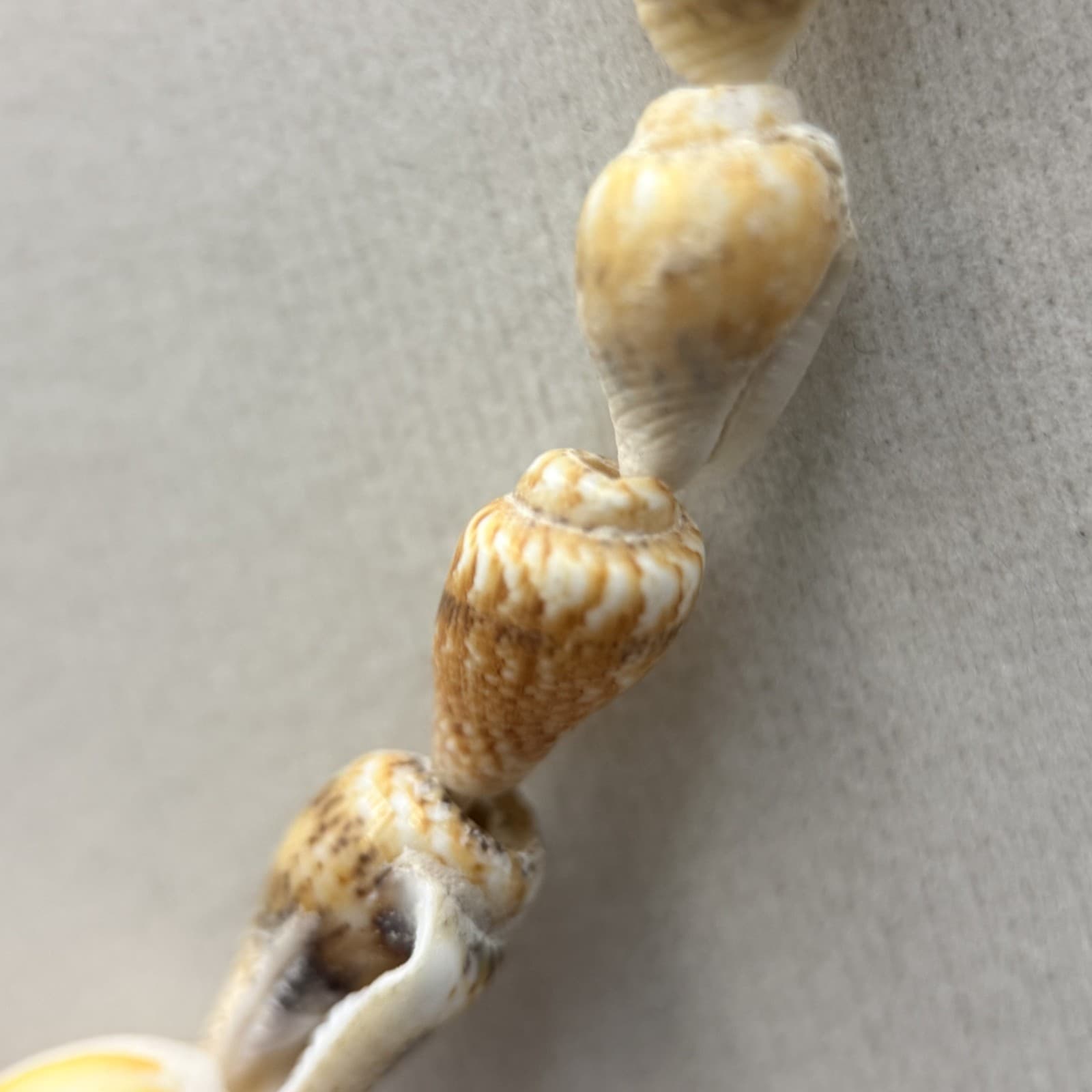 Vintage Cream Natural Shell Mixed Bead Necklace Beach Boho Surfer Style - Thumbnail 8