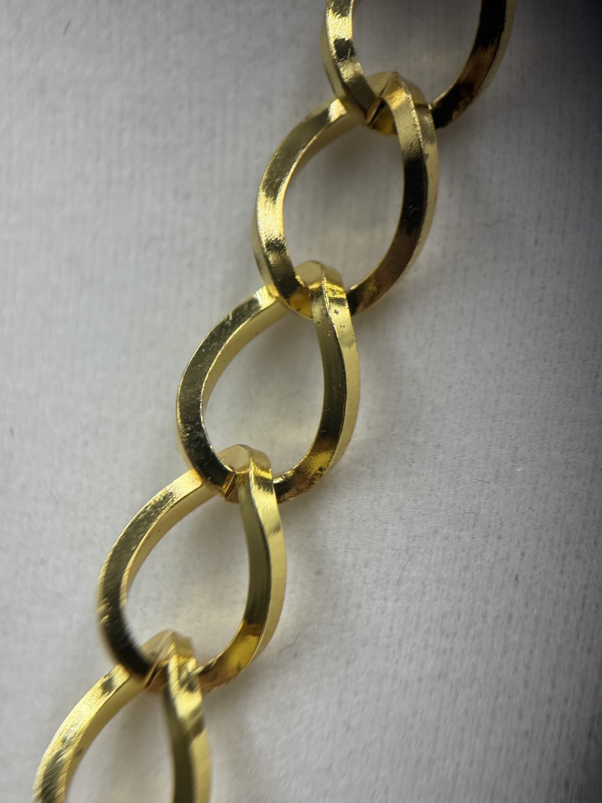 Vintage Gold-Tone Oval Link Chain Necklace Chunky Statement Stainless Steel - Thumbnail 9