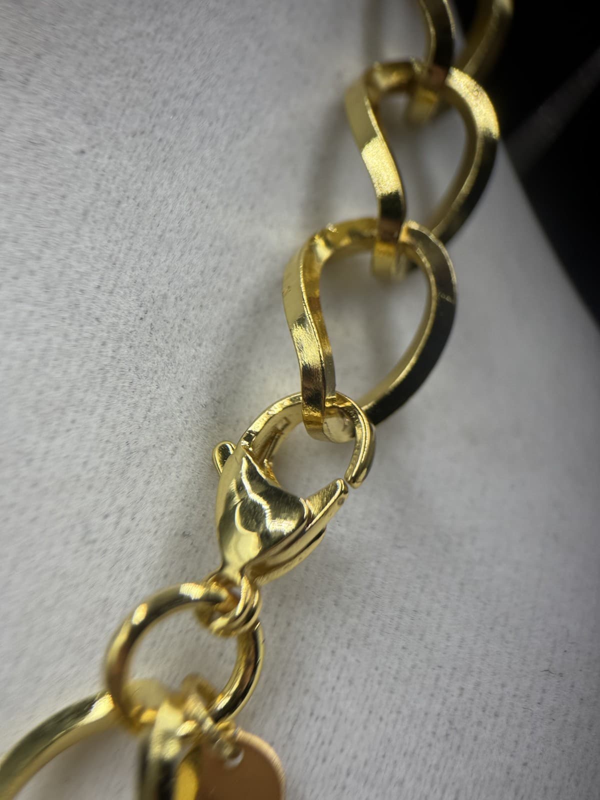 Vintage Gold-Tone Oval Link Chain Necklace Chunky Statement Stainless Steel - Thumbnail 10