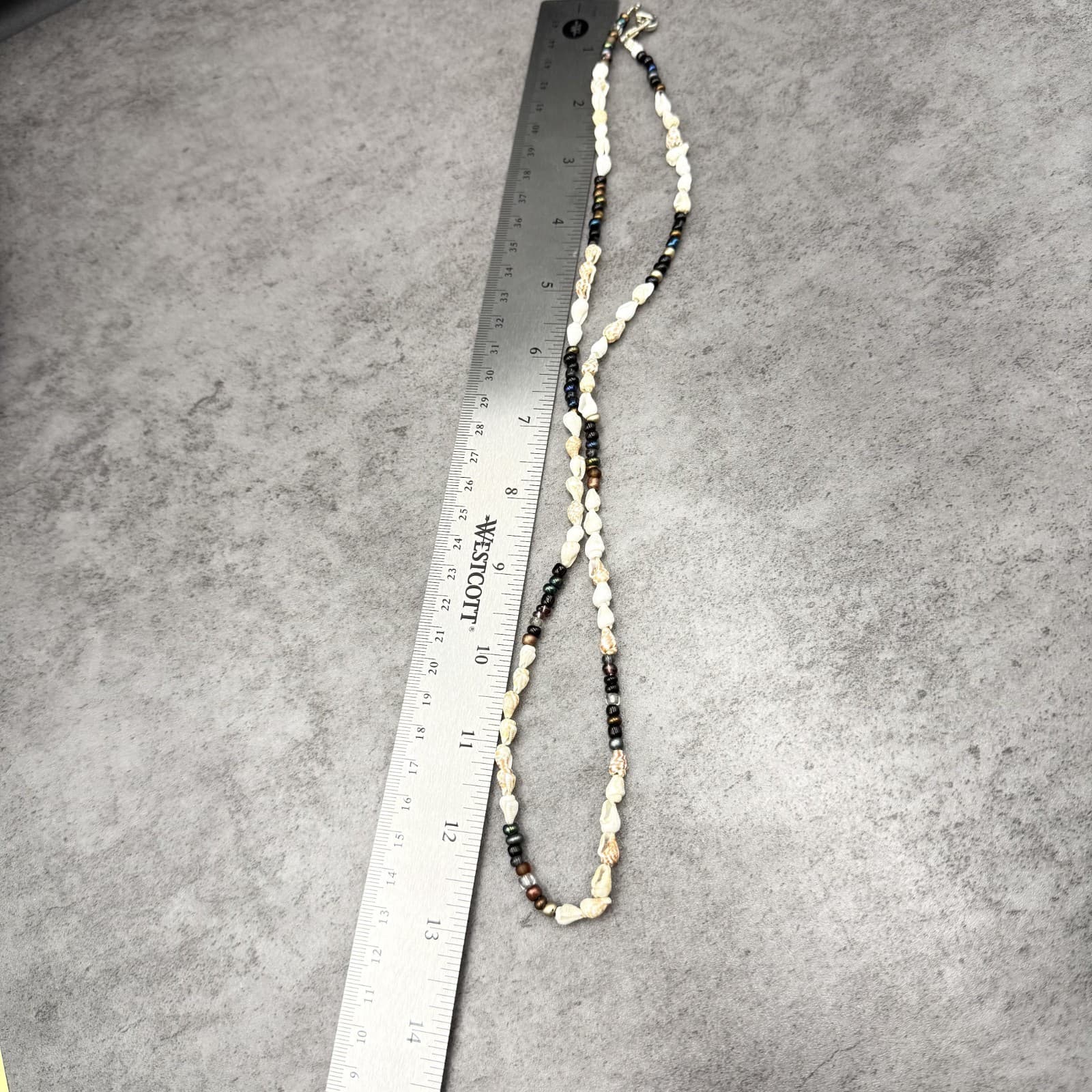 Vintage Multi-Color Shell & Glass Bead Layered Necklace Boho Y2K - Thumbnail 12