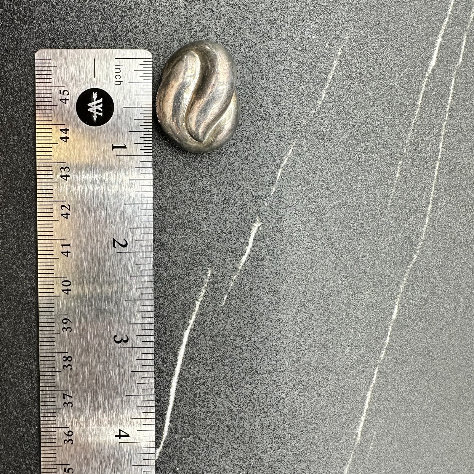 Vintage 90s Silver Tone Knot Post Earrings Modernist Abstract Dome Stud Jewelry - Thumbnail 8