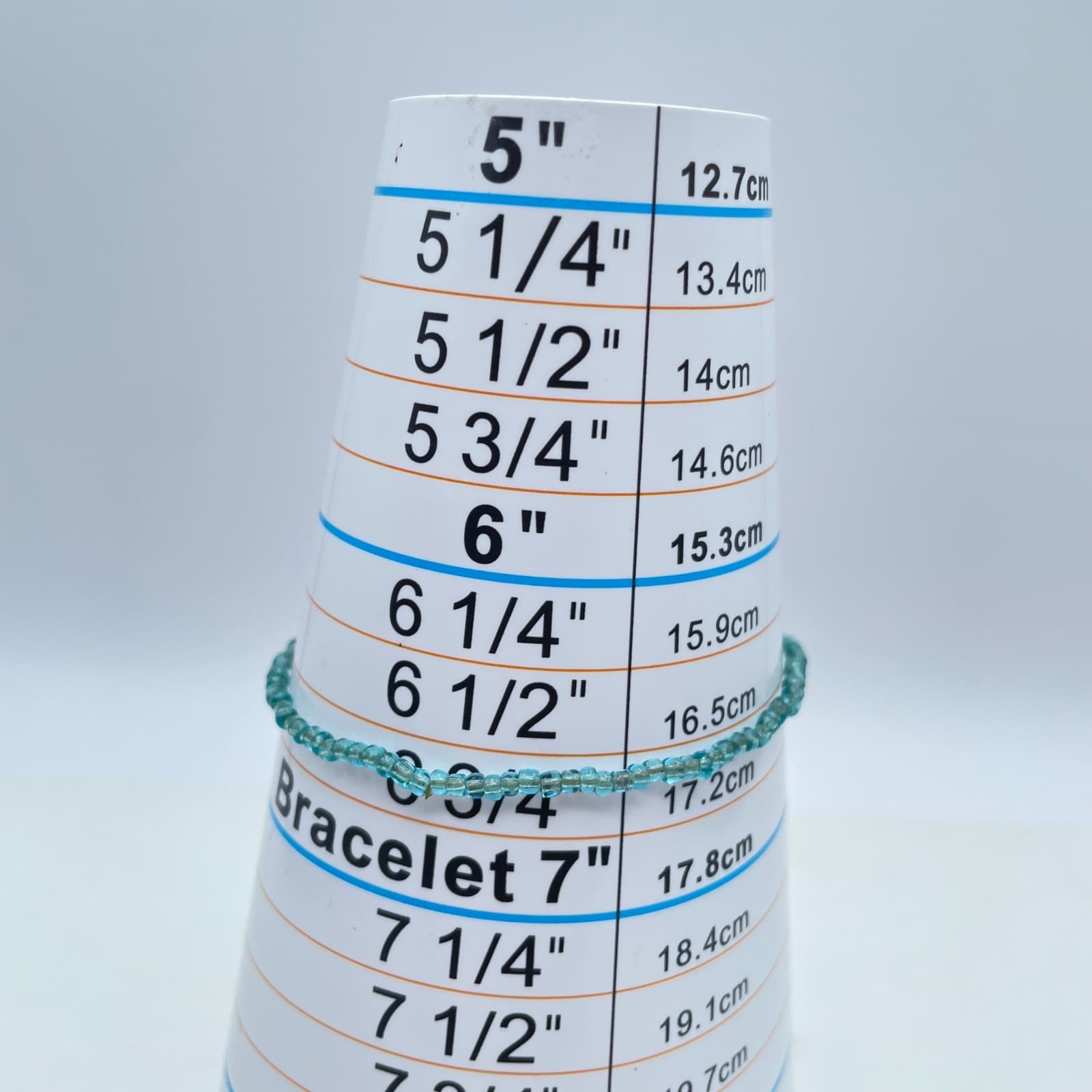 Bohemian Light Blue Fashion Classic Seed Glass Beads Cord Stretch Slide Bracelet - Thumbnail 2