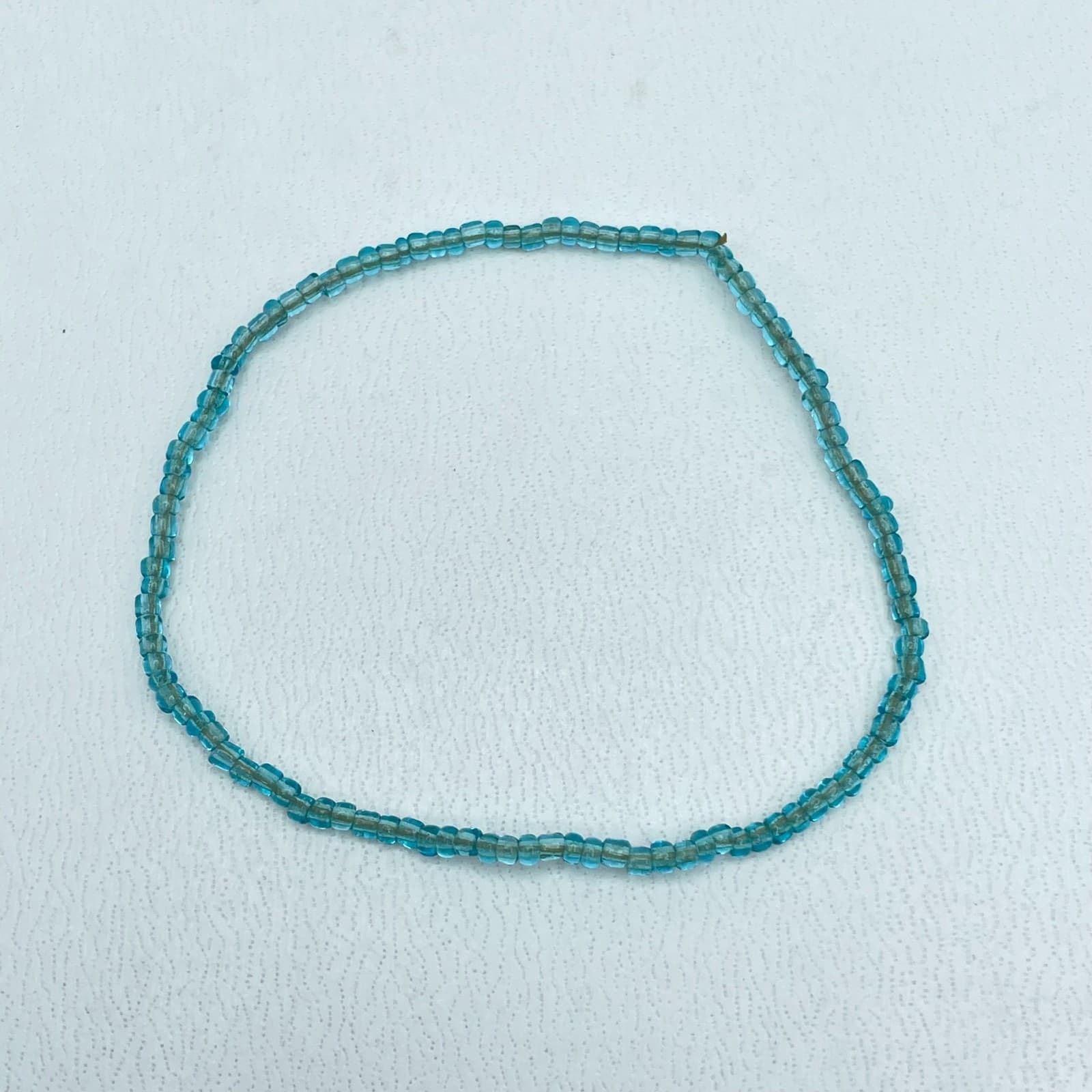 Bohemian Light Blue Fashion Classic Seed Glass Beads Cord Stretch Slide Bracelet - Image 1