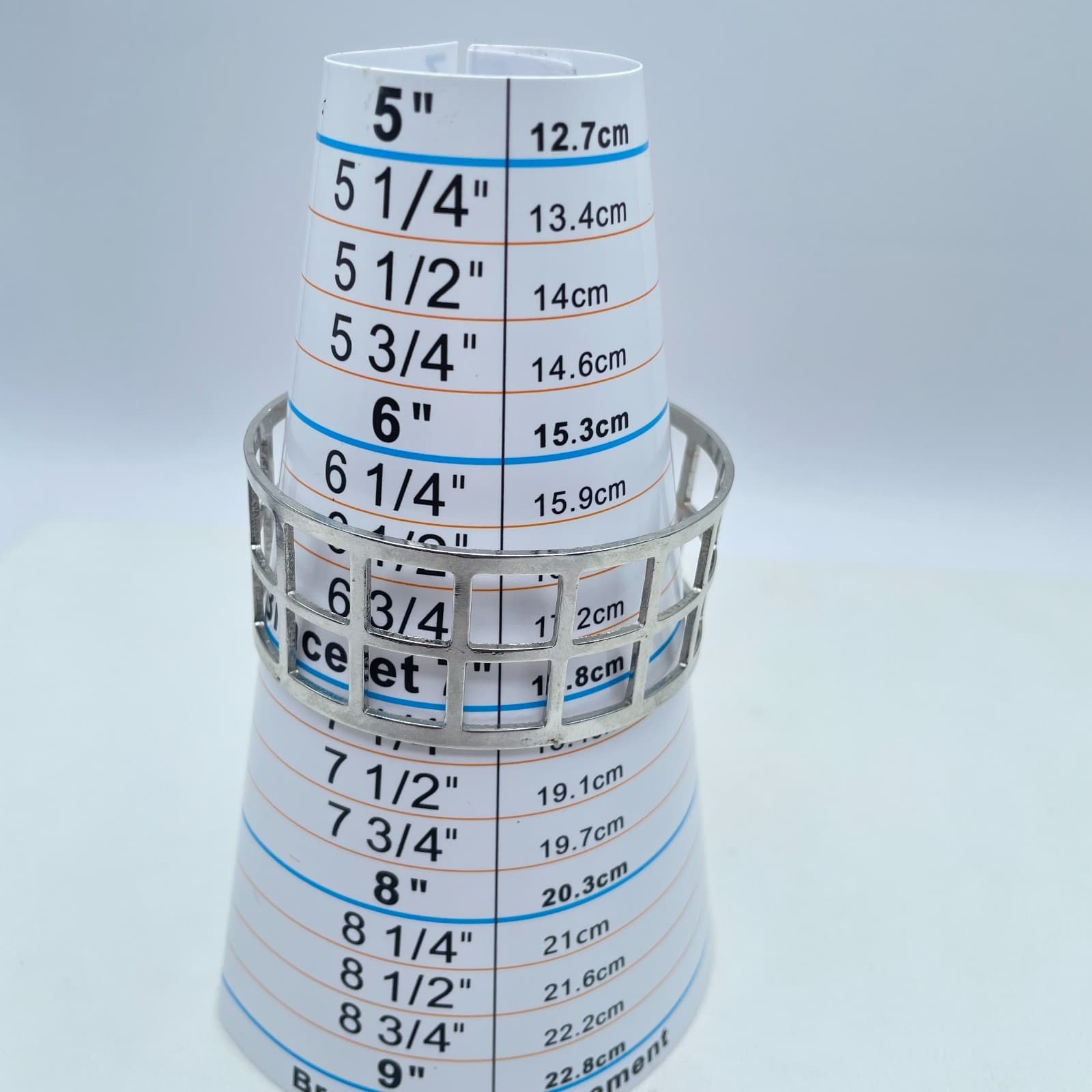 Fashion Adjustable Silver-Tone Classic Cut-Out Window Selma Bridge Cuff Bracelet - Thumbnail 2