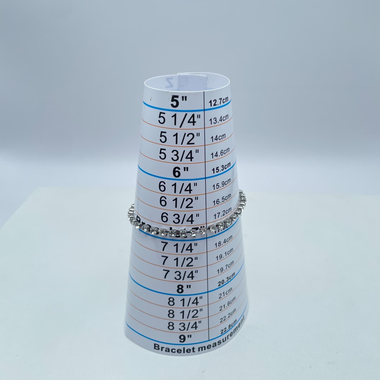 Vintage 1960s Silver-Tone Prong Rhinestone Embellished Tennis Box Clasp Bracelet - Thumbnail 2