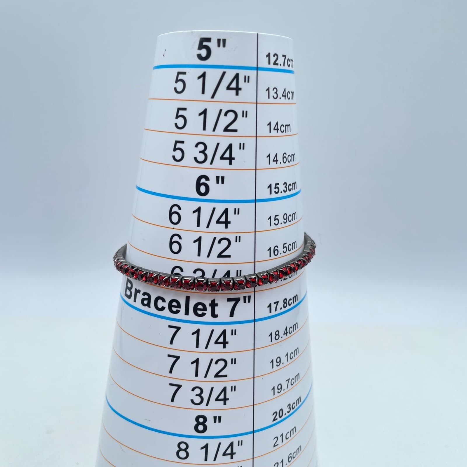 Vintage Gunmetal-Tone Prog-Set Rhinestone Embellished Tennis Stretch Bracelet - Thumbnail 2