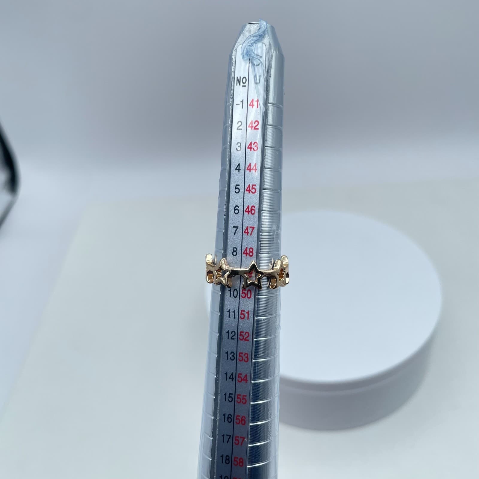 Y2k Fashion Valentine's Gift Gold-Tone Classic Eternity Open Stardust Band Ring - Thumbnail 2