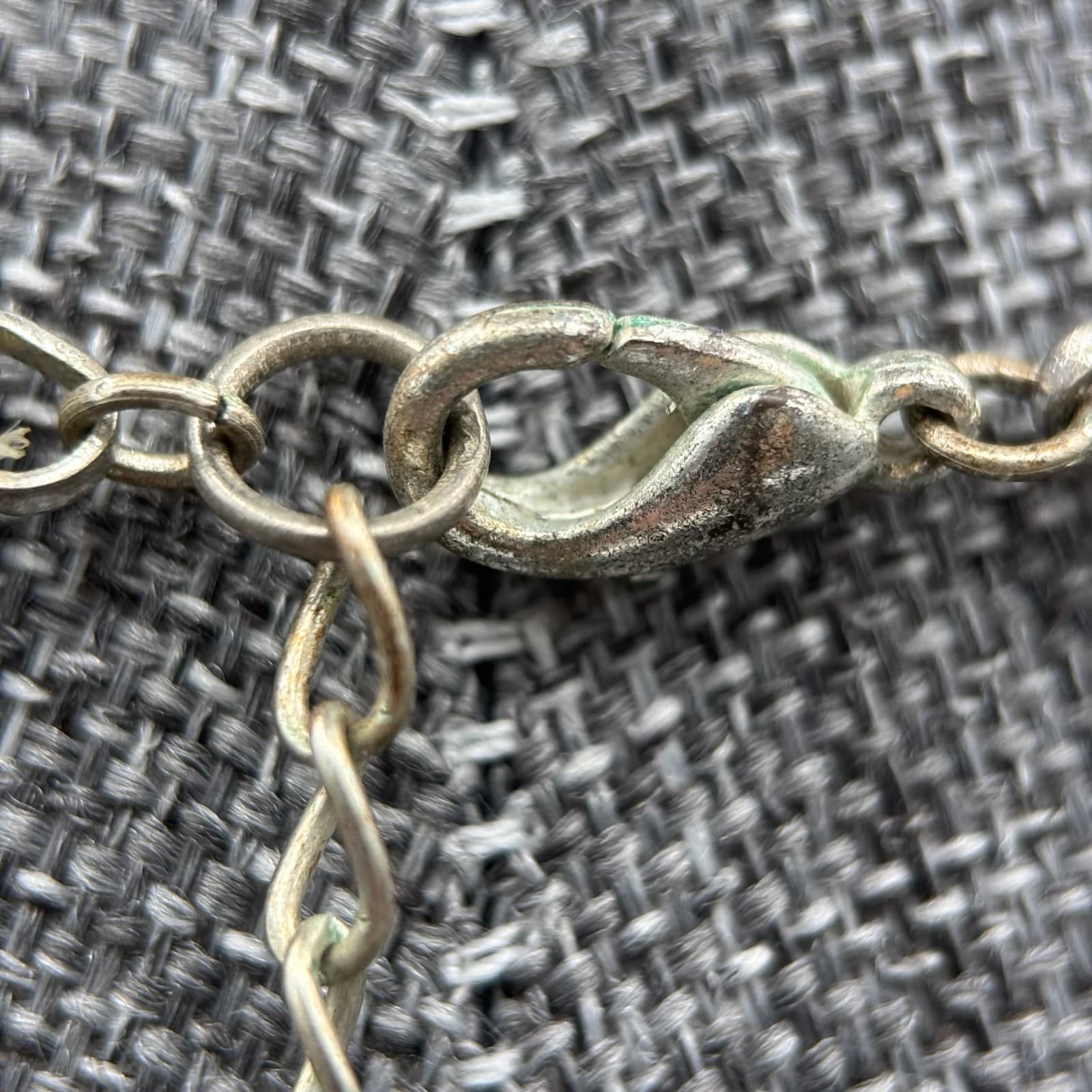 Vintage Black Faceted Red Oval Beads Ornate Silver-Tone Charm Necklace - Thumbnail 4