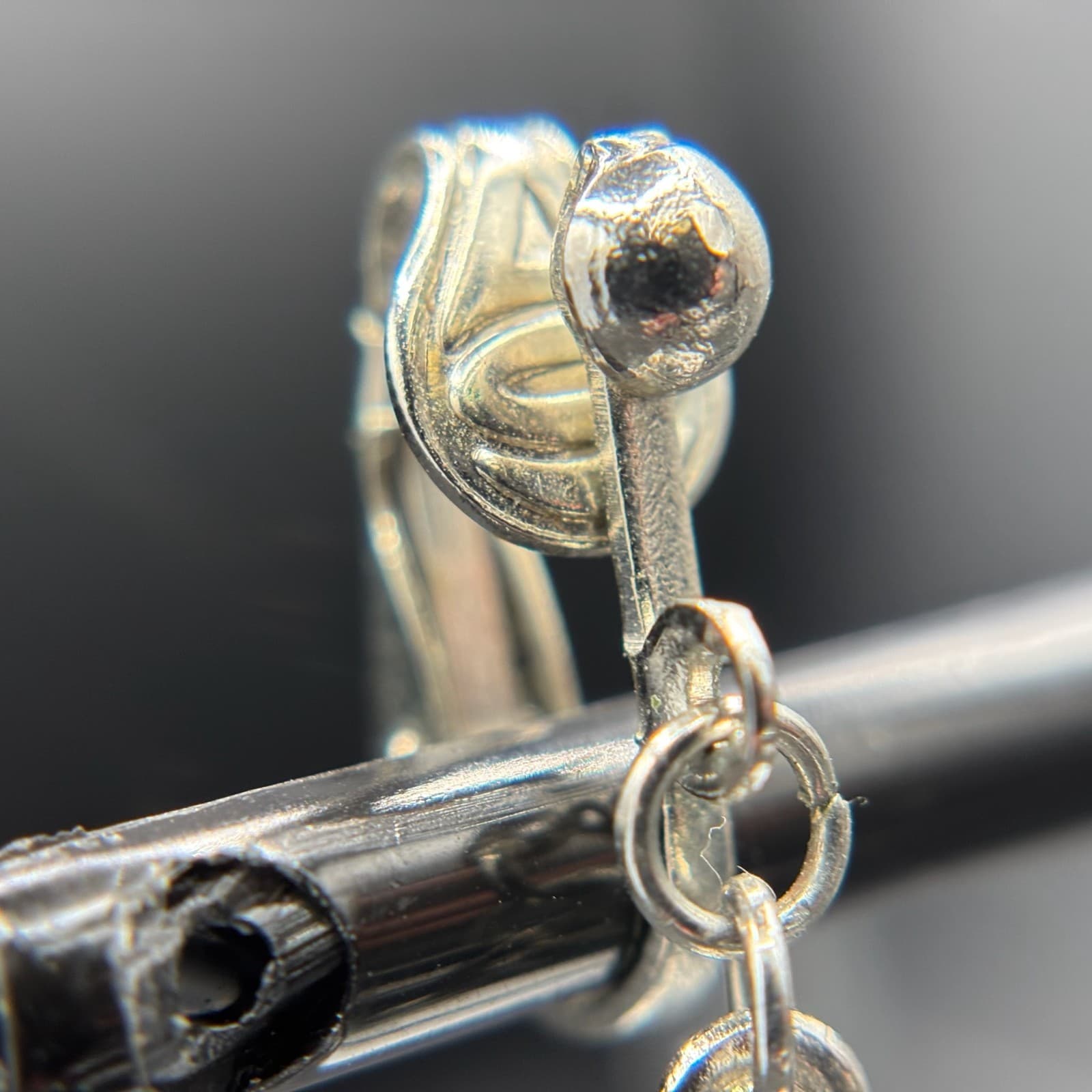 Vintage Y2K Teal Thread Wrapped Mandala Drop Earrings Boho Festival Statement - Thumbnail 7