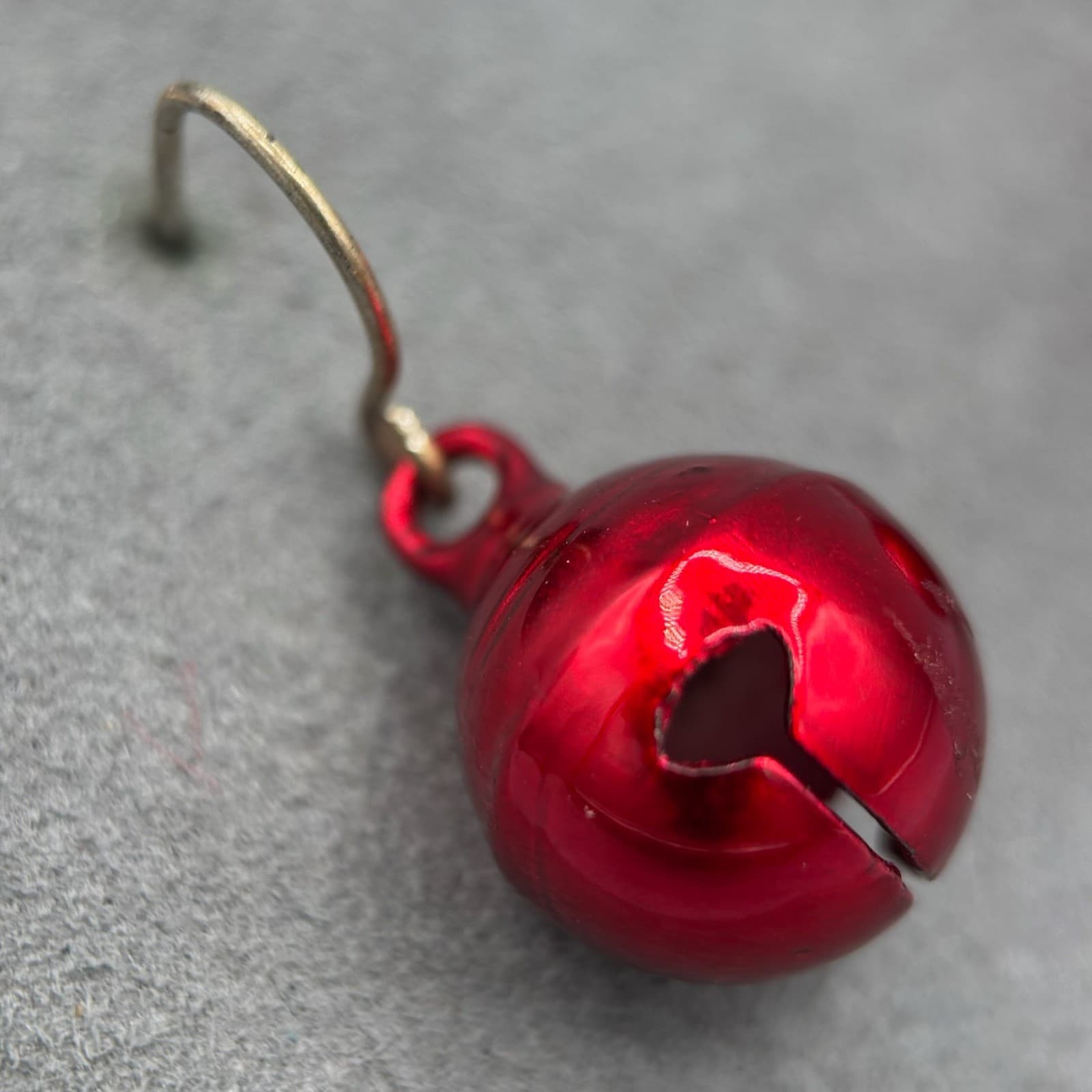 Vintage Red Jingle Mini Christmas Ornament Collectible Bulb Dangle Earrings For - Thumbnail 2