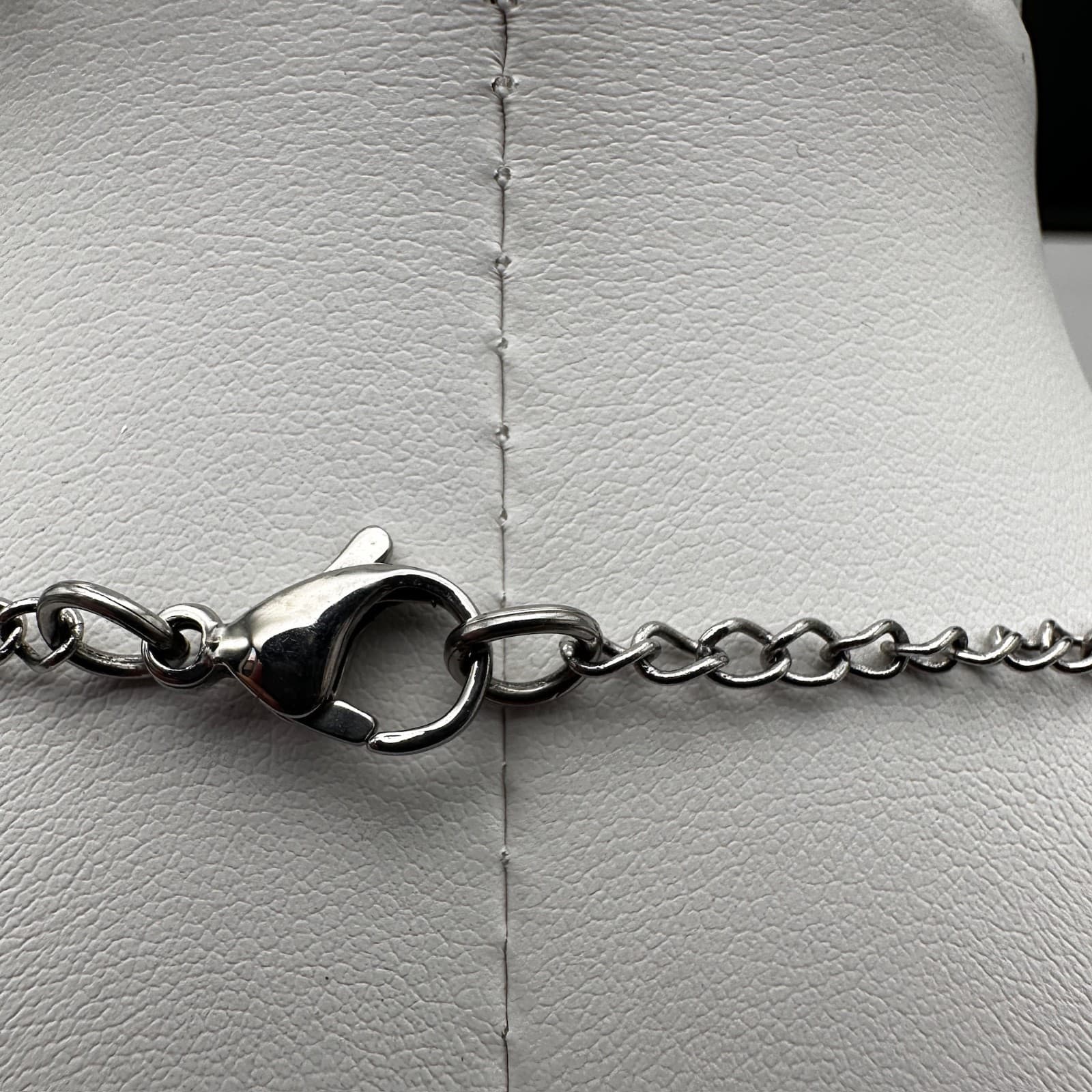 Vintage 90s Silver Tone Infinity Loop Inspirational Quote Necklace Jewelry - Thumbnail 9