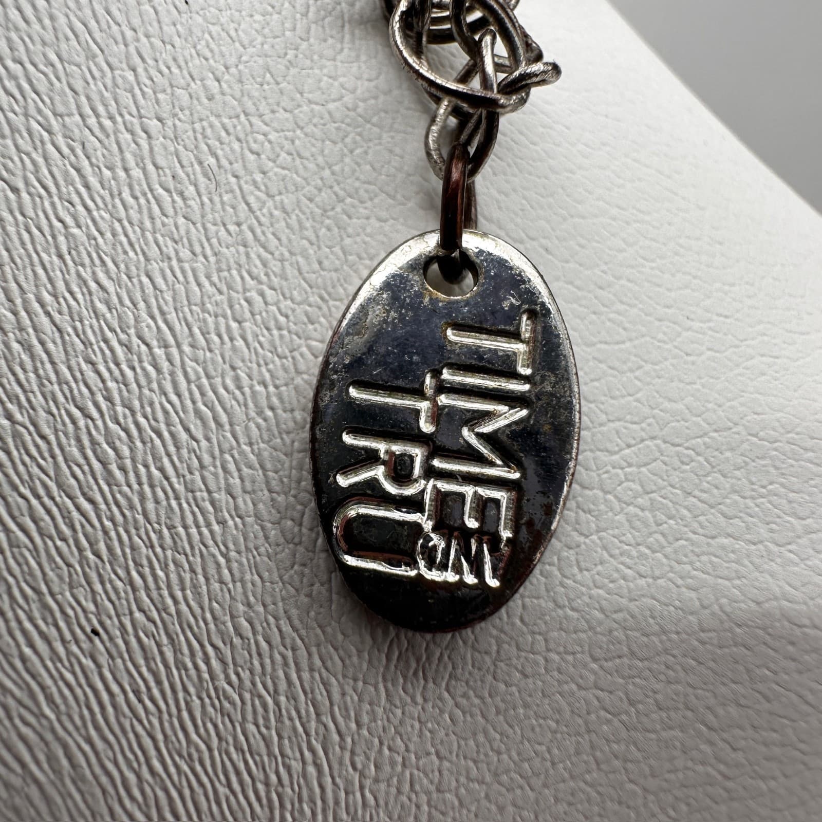 Vintage 90s Time and Tru Silver Tone Embossed Heart Pendant Rope Chain Jewelry - Thumbnail 8