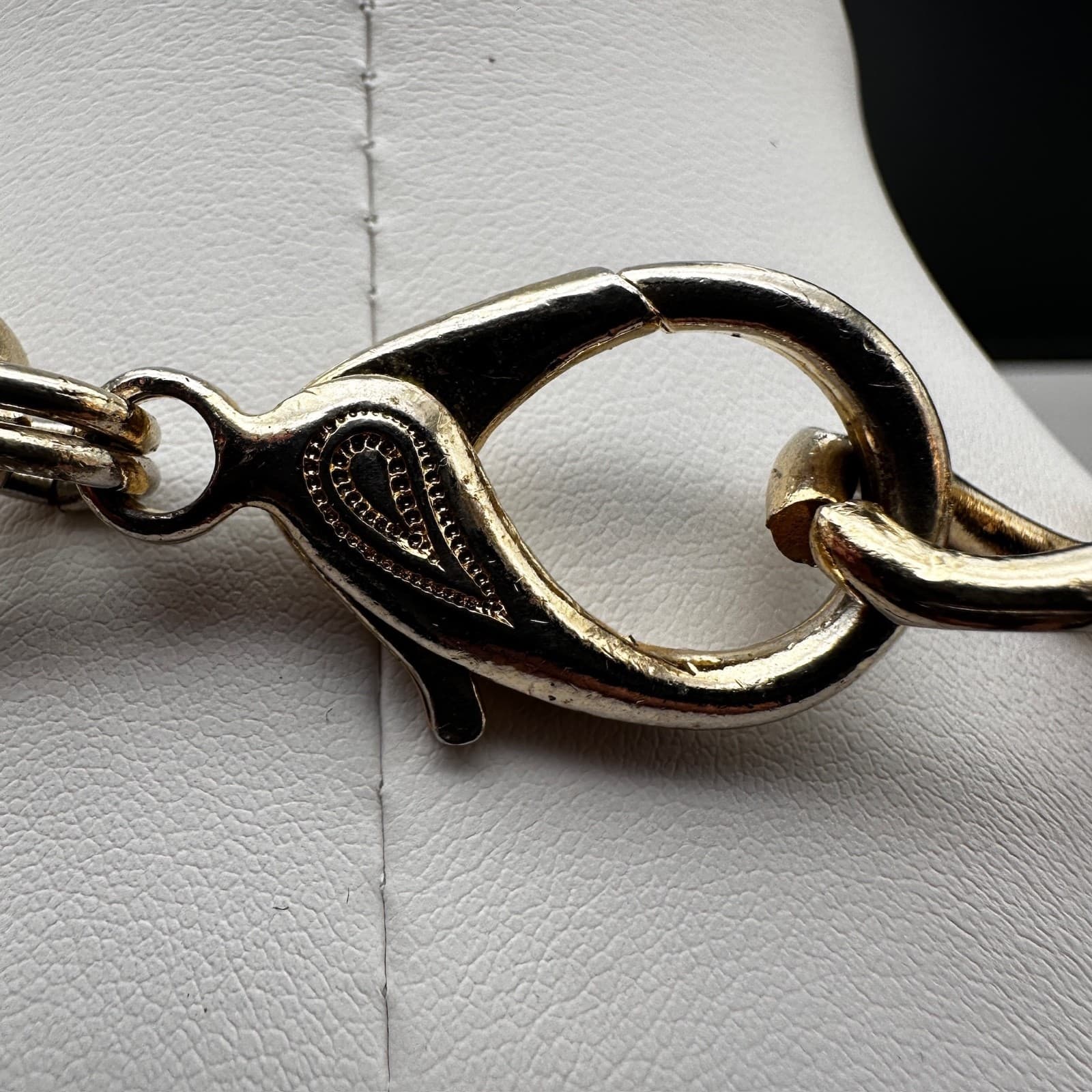 Vintage Gold Tone Chunky Chain Necklace Oversized Link Statement Y2K 18" - Thumbnail 8