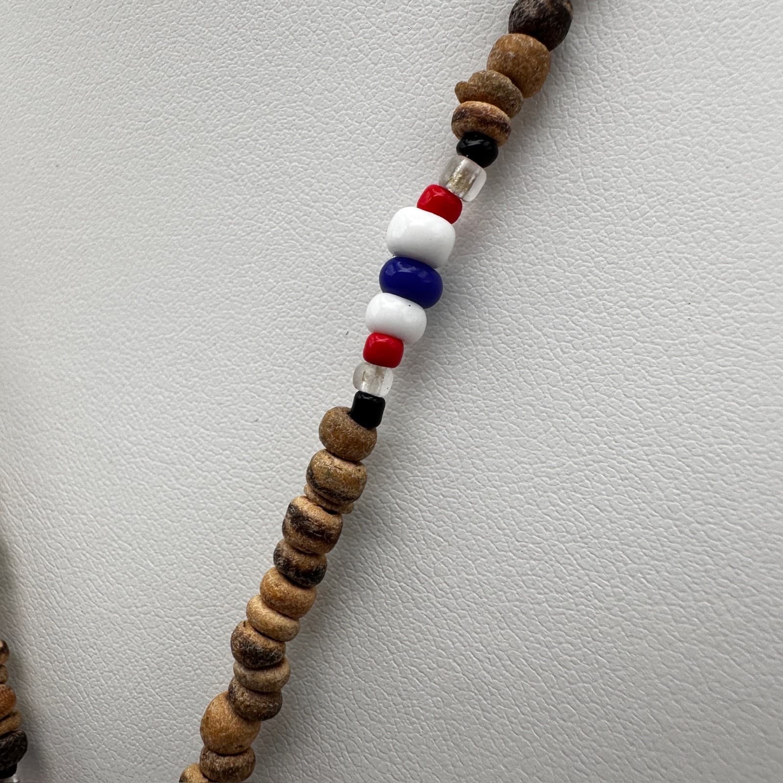 Vintage Shell Pendant Necklace Wooden Beads Boho Beach Folk Y2K 70s 80s 90s - Thumbnail 7