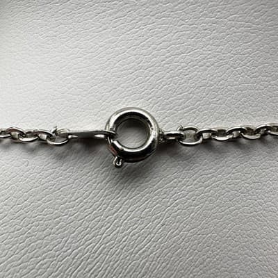 VTG 70s Crystal Cross Pendant Necklace Silver Tone Chain Rhinestone Religious - Thumbnail 8