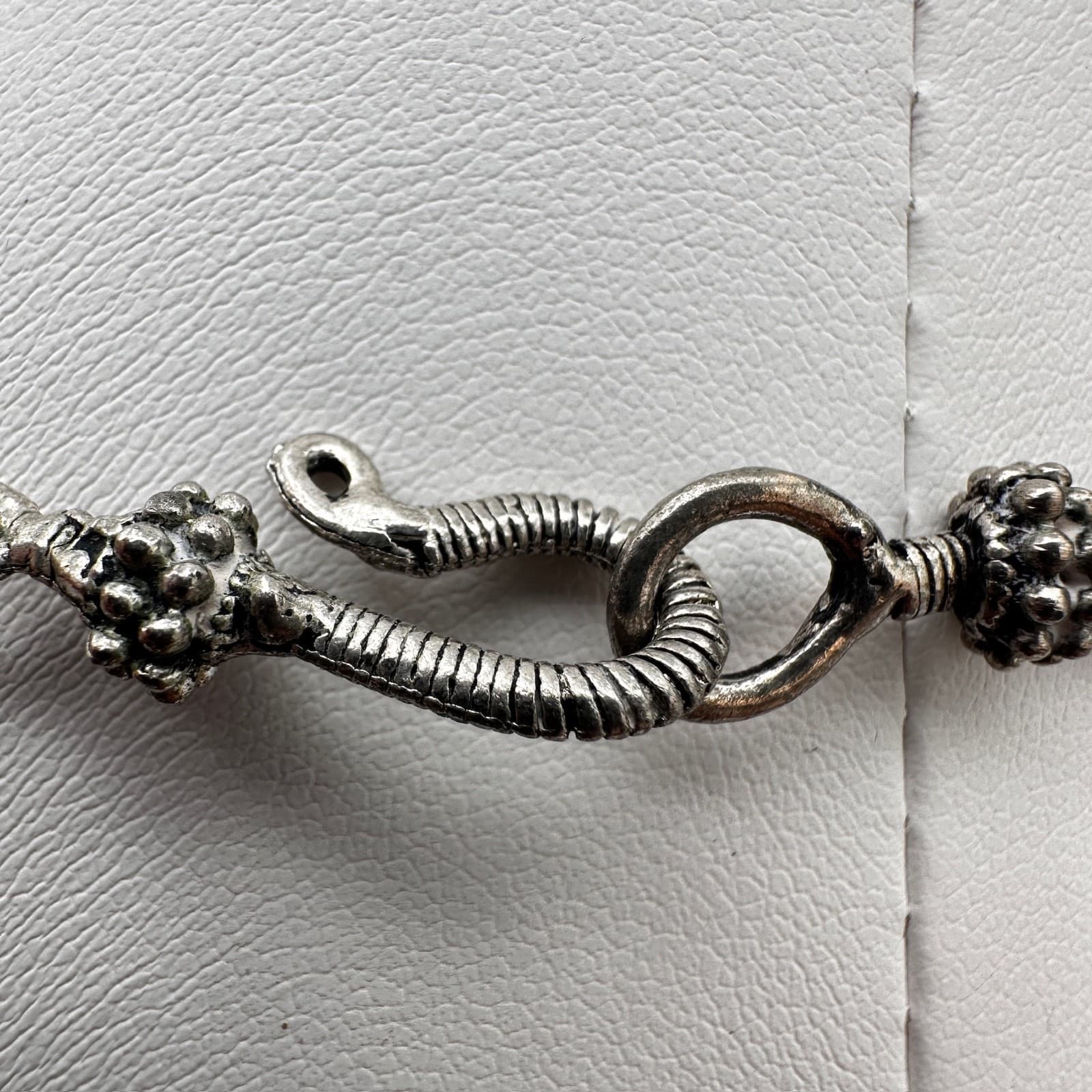 Black & Clear Crystal Beaded Necklace Silver Tone Vintage Y2K Gothic Chic - Thumbnail 6