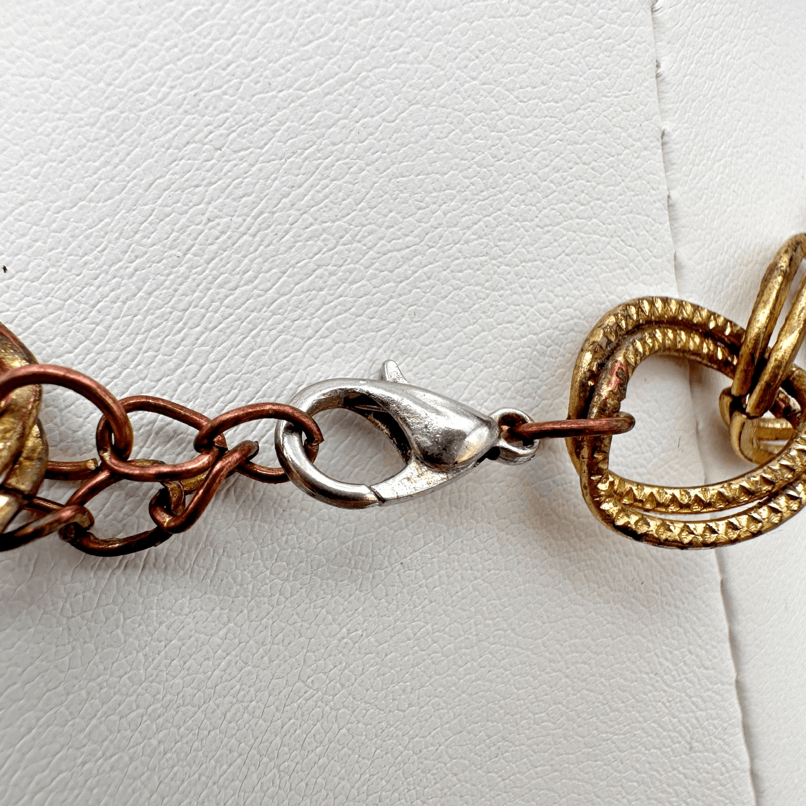 Vintage Gold Tone Chunky Oval Link Chain Necklace 18” - Thumbnail 7